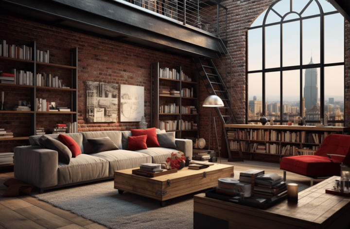 classic cosy living room loft